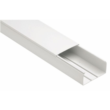 CANALE PORTACAVI CON COPERCHIO 100X80 BIANCO BARRA 2 METRI - ELETTROCANALI ECCP10080B product photo Photo 01 3XL