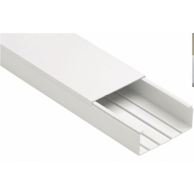 CANALE PORTACAVI CON COPERCHIO 150X60 BIANCO BARRA 2 METRI - ELETTROCANALI ECCP15060B product photo Photo 01 3XL