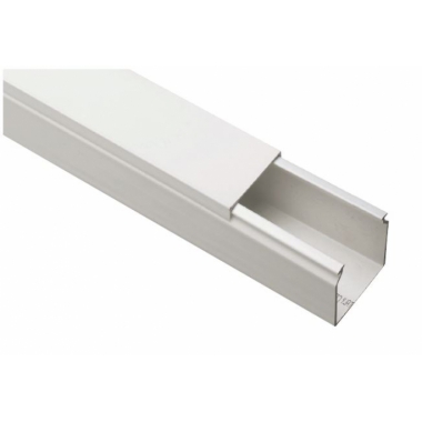 CANALE PORTACAVI CON COPERCHIO 80X40 BIANCO BARRA 2 METRI - ELETTROCANALI ECCP8040B product photo Photo 01 3XL