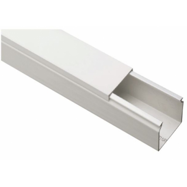 CANALE PORTACAVI CON COPERCHIO 80X60 BIANCO BARRA 2 METRI - ELETTROCANALI ECCP8060B product photo Photo 01 3XL