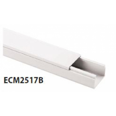 MINICANALE COPERCHIO FRONTALE 25X17 BIANCO BARRA 2 METRI - ELETTROCANALI ECMC2517B product photo Photo 01 3XL