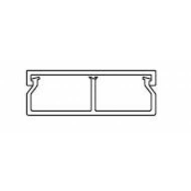 MINICANALE COPERCHIO FRONTALE 30X10 BIANCO 2 SCOMPARTI BARRA 2 METRI - ELETTROCANALI ECMC3010B product photo Photo 01 3XL