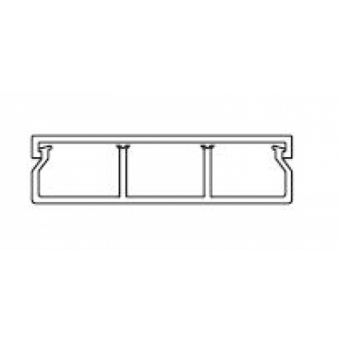 MINICANALE COPERCHIO FRONTALE 40X10 BIANCO 3 SCOMPARTI BARRA 2 METRI - ELETTROCANALI ECMC4010B product photo Photo 01 3XL