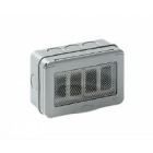 CONTENITORE DA PARETE IP55 4 POSTI PER SERIE GEWISS SISTEM O BTICINO MAGIC - ELETTROCANALI EC310A4 product photo