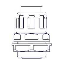 Raccordo girevole Guaina diametro 40mm Scatola GAS 1+1/2 di pollice - EASYTEQ RGS40G product photo
