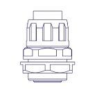 Raccordo girevole guaina Diametro 12mm scatola GAS 3/8 di pollice - EASYTEQ RGS12G product photo