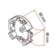 SUPPORTO PER FIANCHI 6 FORI - FAAC 132300 - FAAC 132300 product photo