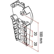 SUPPORTO X FIANCHI REGOLABILE IN PLAST. - FAAC 132306 - FAAC 132306 product photo