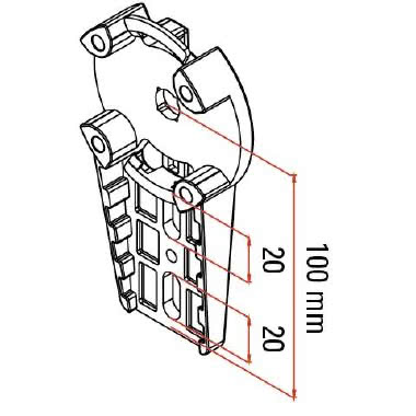 SUPPORTO X FIANCHI REGOLABILE IN PLAST. - FAAC 132306 - FAAC 132306 product photo Photo 01 3XL