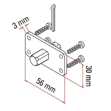 PERNO QUADRO - FAAC 132309 - FAAC 132309 product photo Photo 01 3XL