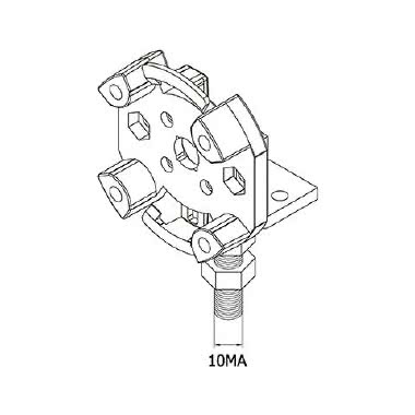 SUPPORTO REGOLABILE RINFORZATO - FAAC 132316 - FAAC 132316 product photo Photo 01 3XL