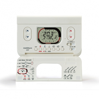 CRONOTERMOSTATO ELETTRONICO SETTIMANALE SUPERSOTTILE INTELLITHERM BIANCO - FANTINI & COSMI C57 product photo Photo 02 3XL
