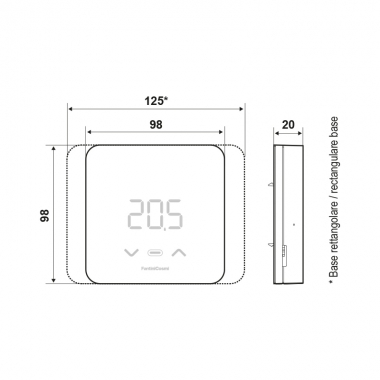 CRONOTERMOSTATO ELETTRONICO LED CON FUNZIONI SMART E CONNESSIONE WIFI, COMPLETO DI KIT ALIMENTAZIONE E BASI RETTANGOLARE E QUADRATA - FANTINI & COSMI C800WIFIPRO product photo Photo 06 3XL