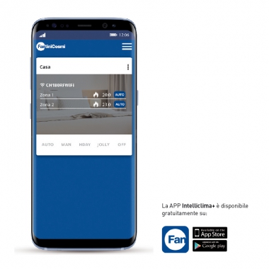 KIT DI TERMOREGOLAZIONE WIRELESS CON CONNESSIONE WIFI PER 2 ZONE DI TEMPERATURA E 2 RADIATORI - FANTINI & COSMI CH180K2 product photo Photo 02 3XL