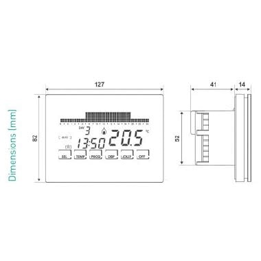 CRONOTERMOSTATO TOUCH-SCREEN A BATTERIE BIA - FANTINI & COSMI CH191B product photo Photo 02 3XL