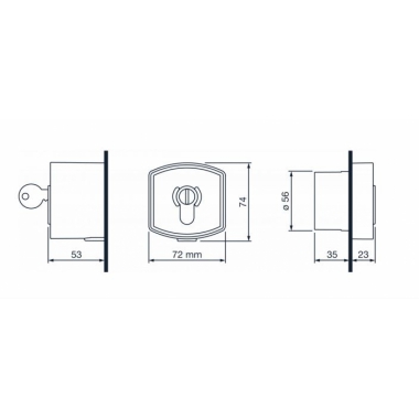 ZERO K SELETTORE A CHIAVE DA INCASSO - FADINI 143L product photo Photo 02 3XL