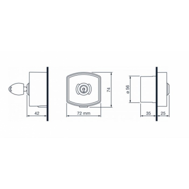 ZERO EK SELETTORE A CHIAVE DA INCASSO - FADINI 145L product photo Photo 02 3XL