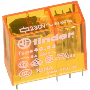 MINIRELE PER CIRCUITI STAMPATI 1SC 16A 24VAC - FINDER 406124AC product photo Photo 01 3XL