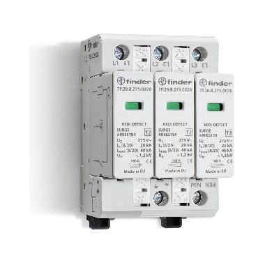 SPD CLASSE2 PV 3P 1020VDC 3+0 15KA NO REM - FINDER 7P2390000015 - FINDER 7P2390000015 product photo Photo 01 3XL