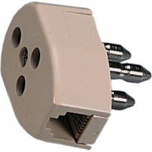 SPINA TRIPOLARE + PRESA TRIPOLARE + PRESA PER CONNESSIONE PLUG 6/2 C. RIBASSATA - FANTON 22180 product photo