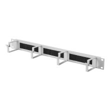Pannello asolato 19' 1U 4 anelli+spazzola, grigio - FANTON 28342 product photo