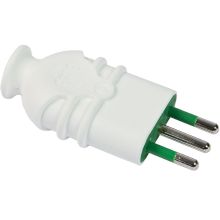 Spina S11 2P+T 10A smontabile HI-PRO, colore bianco - FANTON 80100 product photo