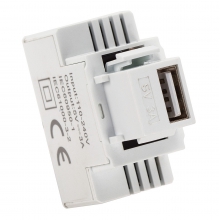 Alim.1 USB-A 3A inc.KEYSTONE compatto BI - FANTON 82896 product photo