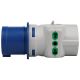 ADATTATORE INDUSTRIALE SP.2P+T 16A IB/2 PRESA BIPASSO+1 PRESA SHUKO - FANTON 73090 product photo Photo 02 2XS