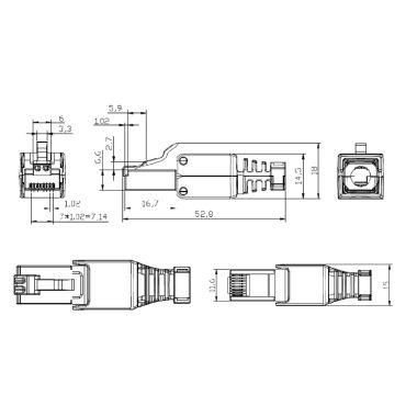 SPINA RJ45 UTP CAT.6 TOOLESS NON SCH. BI - FANTON 23723 - FANTON 23723 - FANTON 23723 product photo Photo 03 3XL