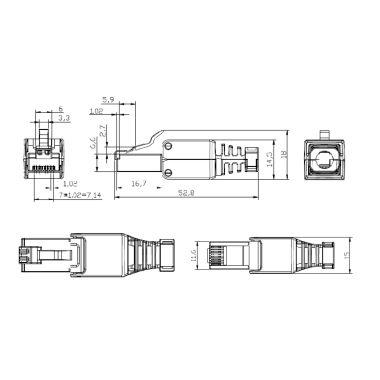 SPINA RJ45 FTP CAT.6 TOOLESS          MT - FANTON 23725 - FANTON 23725 product photo Photo 03 3XL