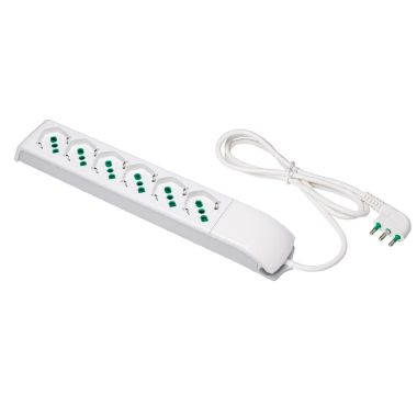 Multipresa 1,5m 3G1 S17 6P40, colore bianco - FANTON 410210 product photo Photo 01 3XL