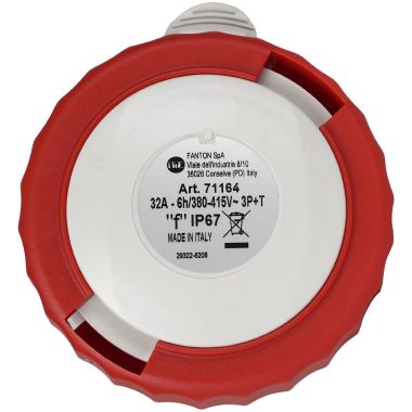 PRESA MOBILE 3P+T 32A 380V 6H IP67 - FANTON 71164 - FANTON 71164 - FANTON 71164 product photo Photo 05 3XL