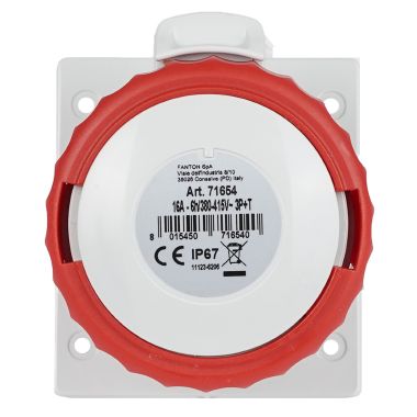 Presa da incasso inclinata 3P+T 16A 400V 6h, IP67 - FANTON 71654 product photo Photo 02 3XL