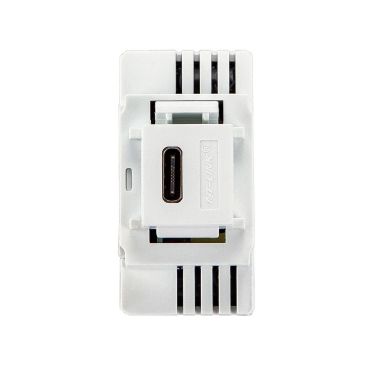 Alimentatore da incasso KEYSTONE compatto, 1 presa USB-C 3A, colore bianco - FANTON 82901 product photo Photo 02 3XL