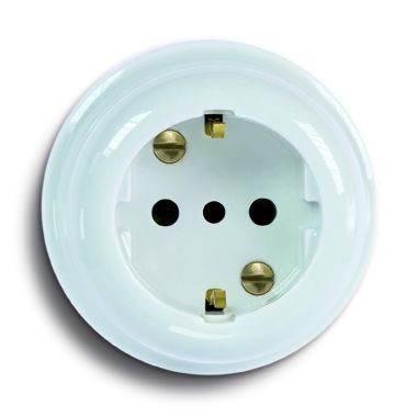 PRESA P30 DA PARETE IN CERAMICA       BI - FANTON 84011 product photo Photo 02 3XL