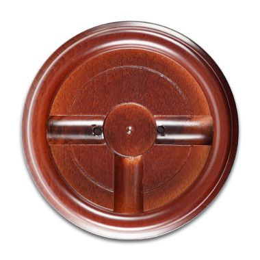 Base in legno tonda Ø140mm 3fori+tappi noce - FANTON 84048 product photo Photo 02 3XL