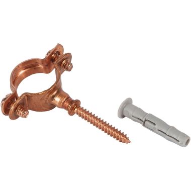 Fermatubo in rame satinato Ø18mm+vite+ta - FANTON 84085 product photo Photo 01 3XL