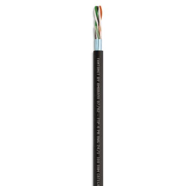CAVO LAN F/UTP 4X2X24AWG PE SCHERM CAT 6 NERO - FANTON A82436 product photo Photo 01 3XL
