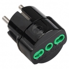 ADATTATORE PRESA BIPASSO ITALIANA SPINA TEDESCA SHUKO 16A NERO - FANTON 81091 product photo