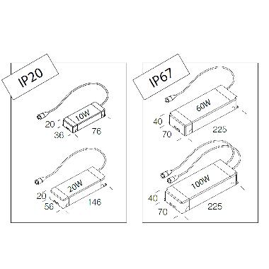 REATTORE ELETTRONICO DRIVER MICROLISET 1-2 907 60W 24V CEL - FOSNOVA 90720 product photo Photo 01 3XL
