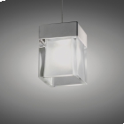 PLAFONIERA CUBIC SOSPENSIONE ALOGENA 60W BIANCO/ARGENTO - FOSNOVA 60413 product photo