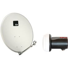 FTE KIT SATELLITARE COMPOSTO DA PARABOLA IN ACCIAIO 80CM E LNB UNIERSALE A 1 USCITA - FTE MAXIMAL KIT80SBF product photo