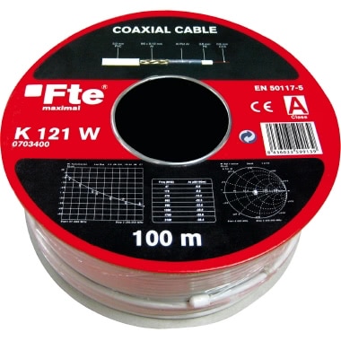 FTE CAVO COASSIALE PVC 5MM CLASSE A BIANCO - FTE MAXIMAL K121W product photo Photo 01 3XL