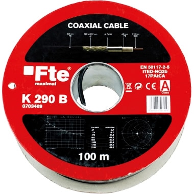 FTE CAVO COASSIALE 6.8MM PE NERO CLASSE A - FTE MAXIMAL K290B product photo Photo 01 3XL