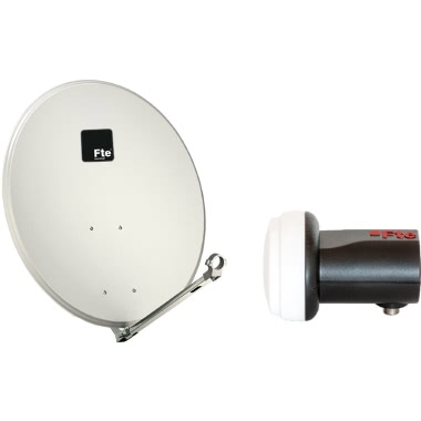 FTE KIT SATELLITARE COMPOSTO DA PARABOLA IN ACCIAIO 80CM E LNB UNIERSALE A 1 USCITA - FTE MAXIMAL KIT80SBF product photo Photo 01 3XL