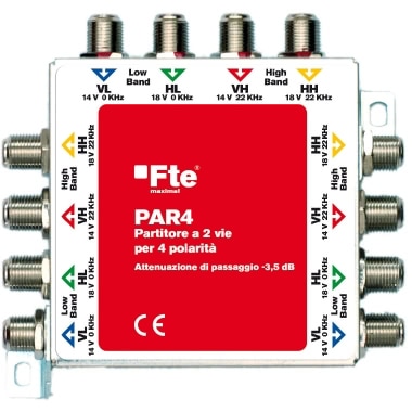 PARTITORE A 2 VIE PER 4 POLARIT - FTE MAXIMAL PAR4 product photo Photo 01 3XL