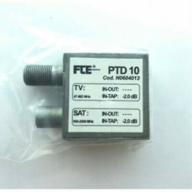 PRESA TERMINALE DEMIX TV SAT+DC/TV A 2 CONNETTORI - FTE MAXIMAL PTD10 product photo Photo 01 3XL