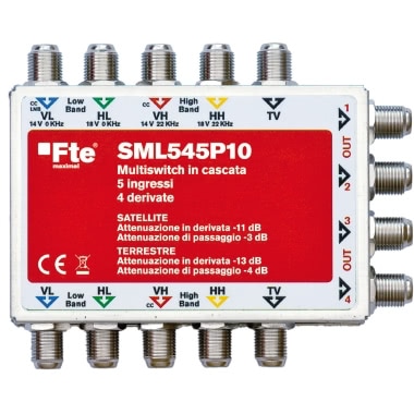 MULTISWITC 5 IN 5OUT 4DER -10DB - FTE MAXIMAL SML545P10 product photo Photo 01 3XL