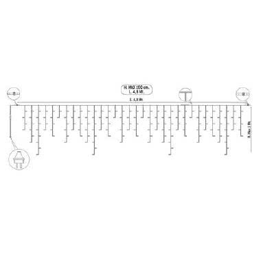 TENDA SFALSATA CON 160 LED COL - GIOCOPLAST 14409958 - GIOCOPLAST 14409958 product photo Photo 02 3XL