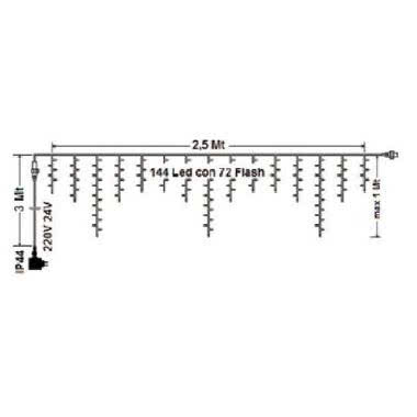 TENDA 144 LED CON FLASH, BIANC - GIOCOPLAST 14410298 - GIOCOPLAST 14410298 product photo Photo 02 3XL